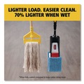 Mops | Rubbermaid Commercial 2132426 19.5 in. x 5.5 in. Microfiber Head 48 in. to 72 in. Aluminum Handle Adaptable Flat Mop Kit - Blue/Yellow image number 5