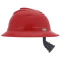  | MSA 10215829 V-Gard C1 Fas-Trac III Full Brim Vented Hard Hat - Red image number 3