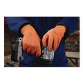 Disposable Gloves | Ammex GWUOFN44050 9.06 in. 6 mil Ultra Industrial Flock-Lined Nitrile Disposable Gloves - Orange/Medium (500/Carton) image number 6