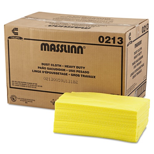 Cleaning & Janitorial Supplies | Chix 213 24 in. x 16 in. Masslinn Dust Cloths - Yellow (50/Pack, 8 Packs/Carton) image number 0