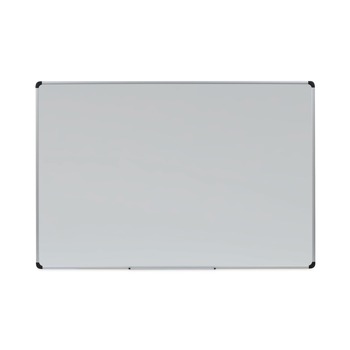 Universal 72 in. x 48 in. Lacquered Steel Magnetic Dry Erase Marker Board - White Surface, Aluminum/Plastic Frame