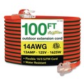 Office Electronics & Batteries | GoGreen Power GG-13800 14 AWG Lighted End Heavy-Duty Extension Cord, 100 ft, 13 A, Orange/Black image number 0