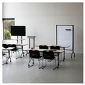 | Safco 8511BL Impromptu 42 in. x 21.5 in. x 72 in. Magnetic Whiteboard Collaboration Screen - White/Black image number 3