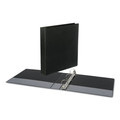 Office Jansan | Universal UNV20743 11 in. x 8.5 in. 1.5 in. Capacity 3 Rings Slant D-Ring View Binder - Black image number 2