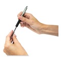 Office Jansan | Zebra 29222 Fine 0.7 mm F-402 Retractable Ballpoint Pen - Blue Ink/Stainless Steel/Blue Barrel (2/Pack) image number 3