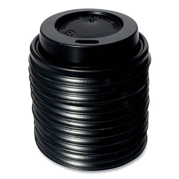 Boardwalk BWKHOTBL4 Plastic Hot Cup Lids Fits 4 oz. Cup - Black (1000/Carton)