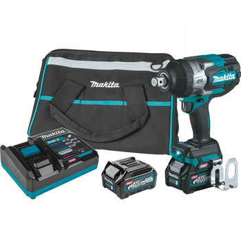 Makita 40V max XGT Brushless Lithium-Ion 3/4 in. Cordless 4-Speed High-Torque Impact Wrench with Friction Ring Anvil Kit (2.5 Ah)