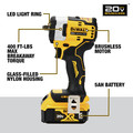 Impact Wrenches | Dewalt DCF913P2 20V MAX Brushless Lithium-Ion 3/8 in. Cordless Impact Wrench with Hog Ring Anvil Kit with 2 Batteries (5 Ah) image number 4