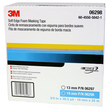 3M 6298 Soft Edge Foam Masking Tape 06298 19 mm x 25 m