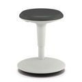 Office Furniture & Lighting | HON HEFS01.S Revel 13.75 in. to 18.5 in. Adjustable Height Fidget Stool Supports Up to 250 lb - Charcoal Seat/White Base image number 0