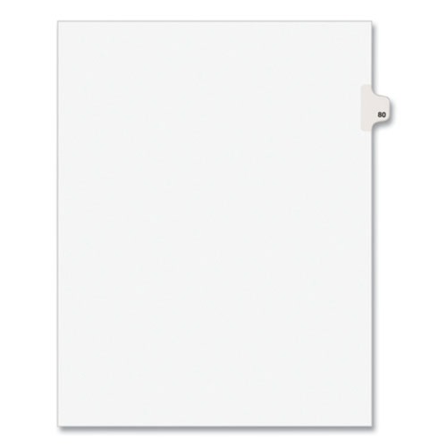 Customer Appreciation Sale - Save up to $60 off | Avery 01080 Preprinted Legal Exhibit 10-Tab '80-ft Label 11 in. x 8.5 in. Side Tab Index Dividers - White (25-Piece/Pack) image number 0