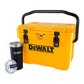 Coolers & Tumblers | Dewalt DXC1002B 10 Quart Roto-Molded Lunchbox Cooler/ 20 oz. Black Tumbler Combo image number 1