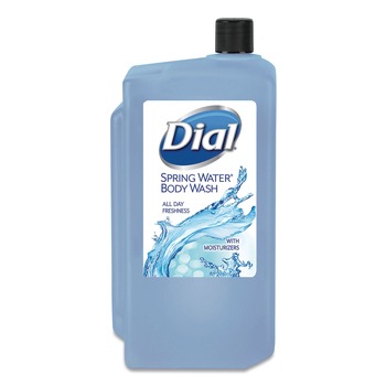 Dial Professional 4031 Body Wash Refill For 1l Liquid Dispenser, Spring Water, 1 L, 8/carton