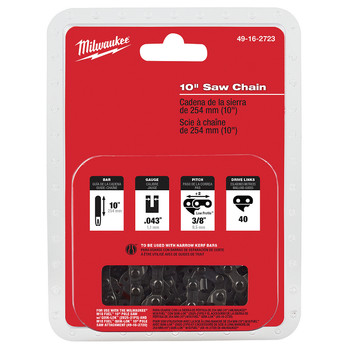 Milwaukee 49-16-2723 10 in. Saw Chain Milwaukee 49-16-2723 10 in. Saw Chain