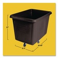 Trash & Waste Bins | Rubbermaid Commercial FG461900BLA 149 gal 600 lb Capacity Plastic Cube Truck - Black image number 1