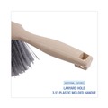 Cleaning Brushes | Boardwalk BWK5308 4.5 in. Brush 3.5 in. Tan Plastic Handle Polypropylene Counter Brush - Black image number 2