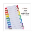 Office Jansan | Universal UNV24810 11 in. x 8.5 in. 12-Tab Jan. to Dec. Deluxe Table of Contents Dividers for Printers - White (1 Set) image number 3