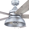 Ceiling Fans | Prominence Home 51660-45 52 in. Brightondale Industrial Style Indoor Outdoor LED Ceiling Fan with Light - Galvanized image number 2