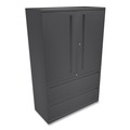  | HON H795LS.L.S Brigade 700 Series 42 in. x 18 in. x 64.25 in. Three-Shelf Enclosed Storage with Two File Drawers - Charcoal image number 2