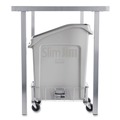 Trash & Waste Bins | Rubbermaid Commercial 2026695 Slim Jim 13 gal Polyethylene Under Counter Container - Gray image number 6