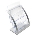 Office Jansan | Deflecto 693745 11.25 in. x 6.94 in. x 13.31 in. 3-Tier Literature Holder - Leaflet Size, Silver image number 2