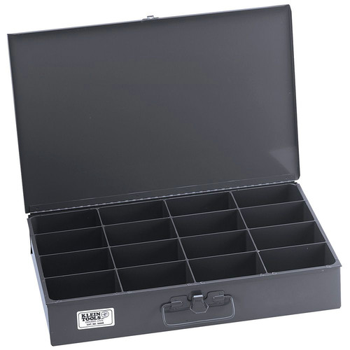 Cases and Bags | Klein Tools 54445 12 in. x 18 in. x 3 in. 16 Compartment Parts Storage Box - X-Large image number 0