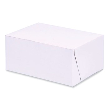 SCT 6 in. x 4.45 in. x 2.75 in. Standard Paper Bakery Boxes - White (250/Carton)