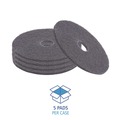 Cleaning & Janitorial Accessories | Boardwalk BWK4019HIP 19 in. Diameter High Performance Stripping Floor Pads - Black (5/Carton) image number 2