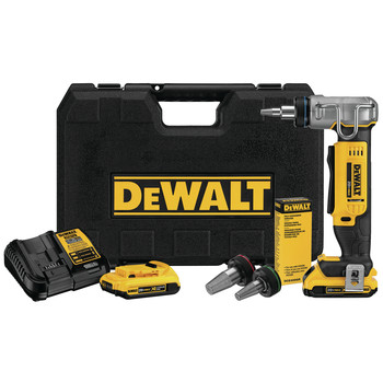 PLUMBING AND DRAIN CLEANING | Dewalt DCE400D2 20V MAX Lithium-Ion 1 in. Cordless PEX Expander Kit with 2 Batteries (2 Ah)