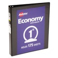 Office Jansan | Avery 05710 3 Round Rings 1 in. Capacity 11 in. x 8.5 in. Economy View Binder - Black image number 0