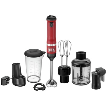 Black & Decker kitchen wand Cordless Blender 4 in1 Kitchen Multi-Tool - Red