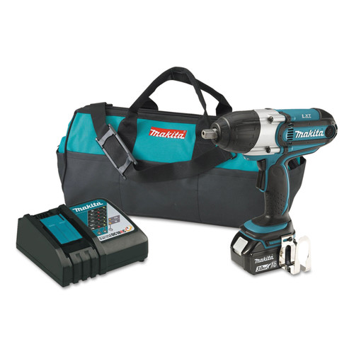 Impact Wrenches | Makita XWT041X 18V LXT Cordless Lithium-Ion 1/2 in. Impact Wrench Kit image number 0