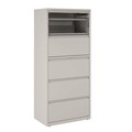 Office Filing Cabinets & Shelves | Alera 26145 30 in. x 18.62 in. x 67.62 in. Five Legal/Letter/A4-Size File Drawers Lateral File Cabinet - Light Gray image number 2
