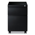  | Alera ALEPBBFBL 2-Drawers Box/File Legal/Letter Left or Right 14.96 in. x 19.29 in. x 21.65 in. Pedestal File Drawer with Full-Length Pull - Black image number 1