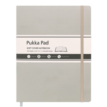 PUKKA PAD 96-Sheets 11 in. x 8.5 in. College Rule Soft Cover Notebook - Pebble Cover