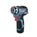 Factory Reconditioned Bosch GSR12V-300FCB22-RT Flexiclick 12V Max EC Brushless Lithium-Ion 5-In-1 Cordless Drill Driver System Kit with 2 Batteries (2 Ah) image number 2