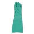 Cleaning Gloves | San Jamar 19NUM 21 in. Long Nitrile Dishwashing Gloves - Medium/Green (1-Pair) image number 1