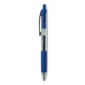 Office Jansan | Universal UNV39911 0.7 mm. Medium Comfort Grip Retractable Gel Pen - Blue Ink, Clear/Blue Barrel (36/Pack) image number 1