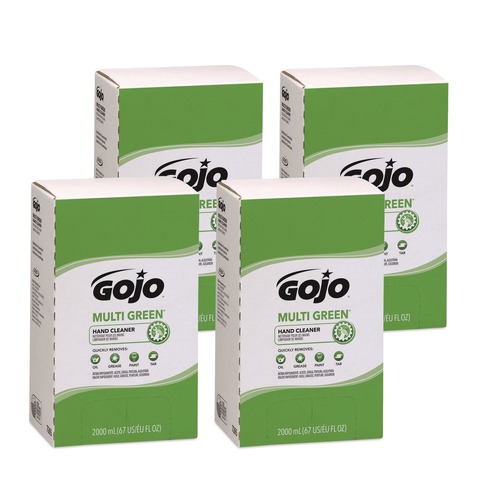 Hand Soaps | GOJO Industries 7265-04 Multi Green Hand Cleaner Refill, 2000ml, Citrus Scent, Green (4/carton) image number 0
