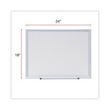  | Universal UNV44618 24 in. x 18 in. Deluxe Melamine Dry Erase Board - White Surface, Aluminum Frame image number 2