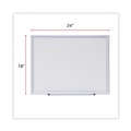 Office Jansan | Universal UNV44618 24 in. x 18 in. Deluxe Melamine Dry Erase Board - White Surface, Aluminum Frame image number 2