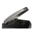 Trash & Waste Bins | Rubbermaid Commercial 1901999 Slim Jim 24-Gallon Front Step Style Stainless Steel Step-On Container - Black image number 1