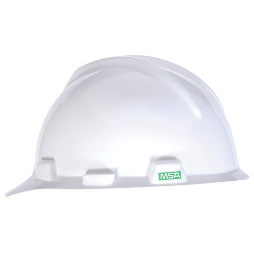 Hard Hats | MSA 10057441 V-Gard Slotted Cap with 1 Touch Suspension - White image number 0