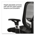 Office Chairs | Alera ALEMV41BME48 17.24 in. to 20.98 in. Seat Height Supports Up to 275 lbs. Minerva Ergonomic Mesh Swivel Task Chair - Gray Seat/Back, Silver Base image number 6
