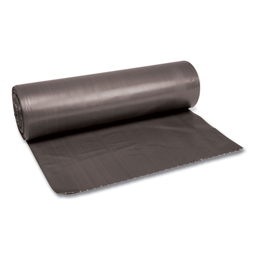Trash Bags | Boardwalk H8647SGKR01 43 in. x 47 in. 56 gal. Low-Density 1.1 mil Waste Can Liners - Gray (100/Carton) image number 0