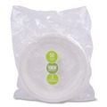 Cutlery | Eco-Products EP-P013PK 9 in. Renewable Sugarcane Plates - Natural White (50/Pack) image number 1