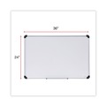  | Universal UNV43841 36 in. x 24 in. Deluxe Porcelain Magnetic Dry Erase Board - White Surface, Aluminum Frame image number 2