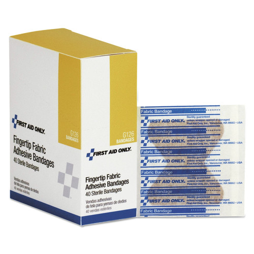 Office Jansan | First Aid Only G126 1.88 in. x 2 in. Fingertip Bandages (40/Box) image number 0