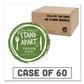 Floor Signs | Tabbies 79161 BeSafe Messaging 12 in. Floor Decals - Green/White (60/Carton) image number 1