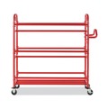 Office Jansan | Rubbermaid Commercial 2144269 57 in. x 18.5 in. x 55 in. 450 lb. Capacity Metal Tote Picking Cart - Red image number 0